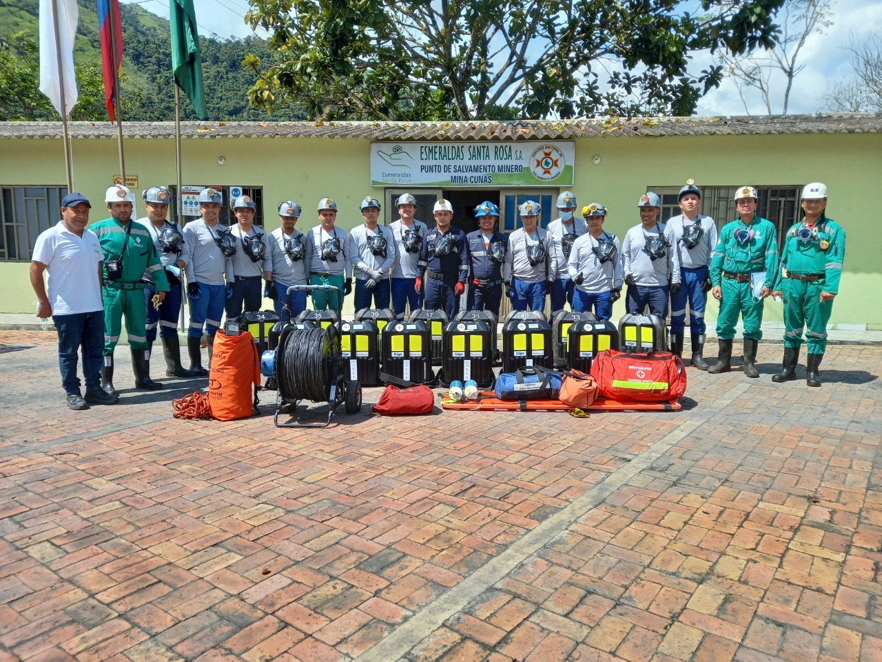 El equipo de Salvamento Minero de Esmeraldas Santa Rosa, compromiso con la seguridad minera
